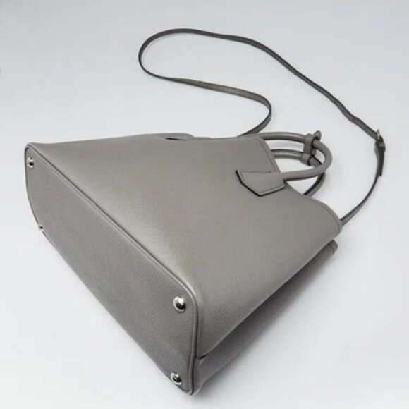 Prada Marmo Saffiano Lux Leather Double Handle Small Tote Bag 1BG775 - Picture 3 of 12